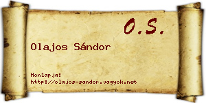 Olajos Sándor névjegykártya